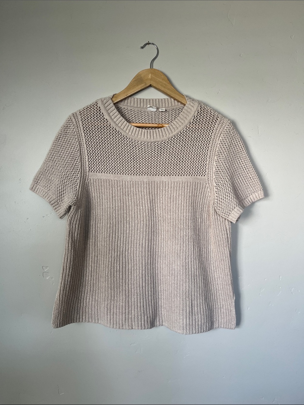 GAP | Tan Short-Sleeve Knit Sweater Top